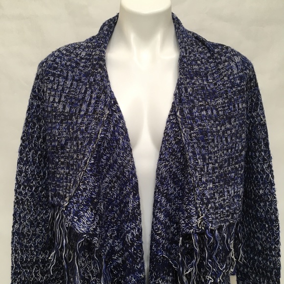SNAILS AND CINNAMON BLUE KNIT WATERFALL CARDIGAN - Picture 6 of 12